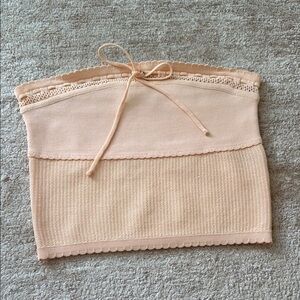 Peach meshki strapless top XXS NWOT |romantic girlhood core